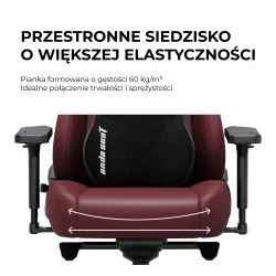 Fotel Anda Seat Kaiser 3E XL Gamingowy do 150kg Tkanina Ciemnoszary