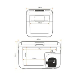 Lodówka Yolco NX30 28l Niebieski