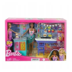 LALKA BARBIE ZESTAW PLAŻOWY 2 LALKI + akcesoria HNK99