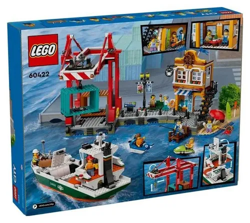 Конструктор LEGO City 60422 морской порт с грузовым кораблем