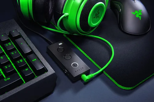 Słuchawki przewodowe z mikrofonem Razer Kraken Tournament Edition Nauszne Zielony