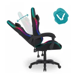 Fotel gamingowy HELL'S CHAIR HC-1000 LED Kids Czarny