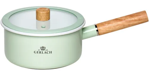 Zestaw garnków GERLACH Natur Enamel Pastelowa zieleń (6 elementów)