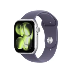 Apple Watch Series 11 GPS + Cellular 42mm z aluminium Srebrny Pasek sportowy Mleczny fiolet M/L