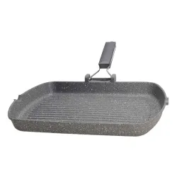 TOGNANA PureRoq 34 x 24 cm - patelnia grillowa nieprzywierająca ze składaną rączką