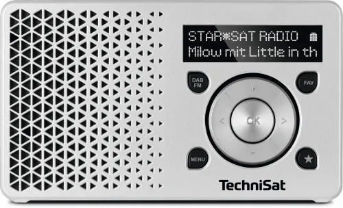 Radioodbiornik TechniSat DigitRadio 1 Radio FM DAB+ Srebrny