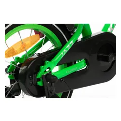 Rower dziecięcy KARBON Jazz 14 cali dla chłopca Zielony Neon