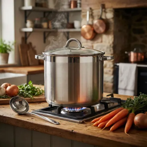 Garnek ze stali nierdzewnej z pokrywką FABIO 15 l