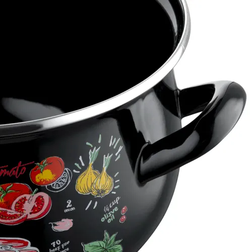 Garnek emaliowany z pokrywką EMALIA POLSKA PLESZEW LASAGNA 2,2 l