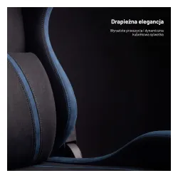 Fotel Diablo Chairs X-One 2.0 Small Night Blue Gamingowy do 90kg Tkanina Czarno-Niebieski