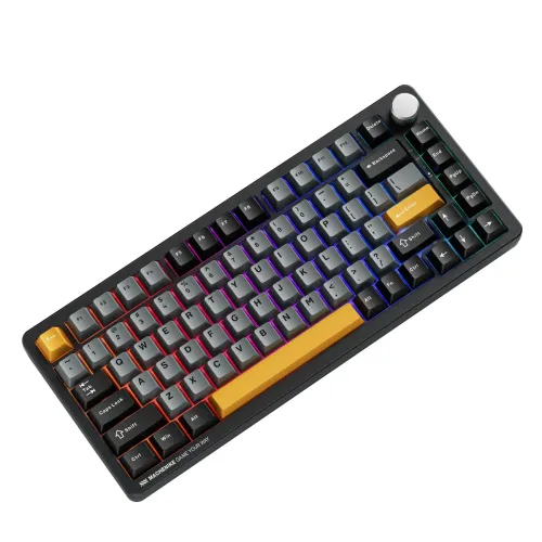 Klawiatura mechaniczna Machenike K600-B82W Gamingowa Bezprzewodowa GR Silver Switch Czarna
