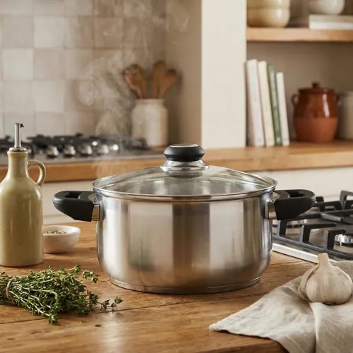 Garnek ze stali nierdzewnej z pokrywką EMILIO 3,2 l