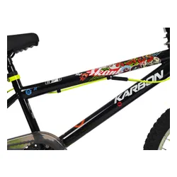 Rower dziecięcy KARBON Stickerboomb BMX 20 Czarno-limonkowy