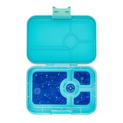 XL Yumbox Tapas 4 öğle yemeği kutusu-antibes blue / zodiac tray