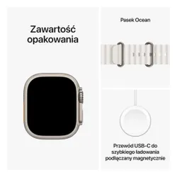 Apple Watch Ultra 2 GPS + сотовый 49 мм Титан + белый браслет Ocean