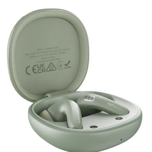 Słuchawki bezprzewodowe HiFuture FlyBuds4 Dokanałowe Bluetooth 5.4 Funkcje AI z tłumaczeniem ponad 130 języków Zielony