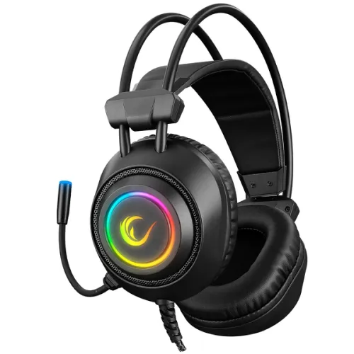 Słuchawki przewodowe z mikrofonem Rampage RM-K19 Raging Plus Nauszne Czarny