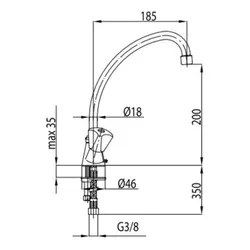 Bateria KFA ARMATURA Standard 303-415-00 Chrom