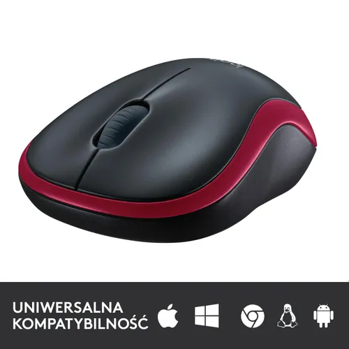 Myszka Logitech M185 Czarno-czerwony