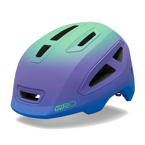 Kask rowerowy dziecięcy Giro Scamp II matte blue jewel/vivid green