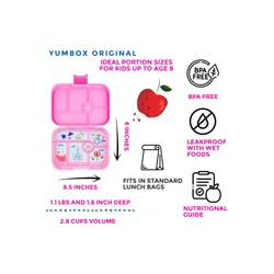 Yumbox Okulu için Öğle Yemeği Kutusu Original-FİFİ pink / Paris tray