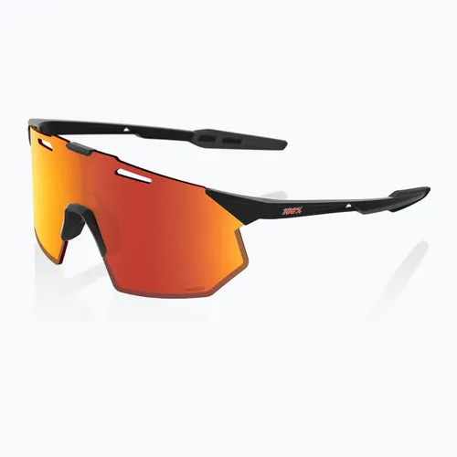 Okulary przeciwsłoneczne 100% Hypercraft SQ soft tact black/hiper red multilayer mirror