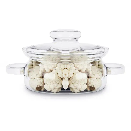 Garnek szklany żaroodporny z pokrywką SIMAX NYKO 1 l