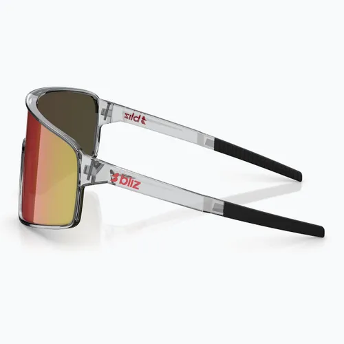 Okulary przeciwsłoneczne Bliz P001 transparent dark grey/brown red multi