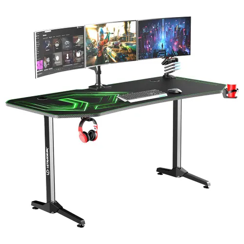 Biurko Ultradesk FRAG XXL 160cm Czarno-zielony