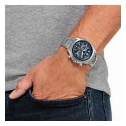 Zegarek CITIZEN Eco-Drive Racer Chromograph CA4560-81L Srebrno-granatowy