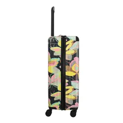 Большой жесткий чемодан Travelite Cruise Trolley L Print - yellow orchid