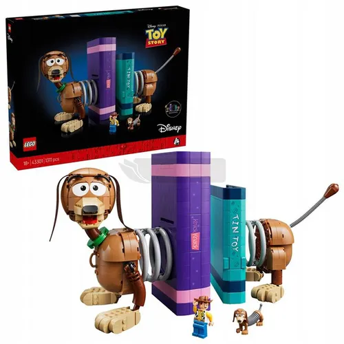 LEGO Disney 43301 Toy Story Cienki podpórki pod książki, zestaw klocków 18+