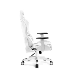 Fotel Diablo Chairs X-One 2.0 Normal Size Gamingowy do 160kg Skóra ECO Tkanina Biało-czarny