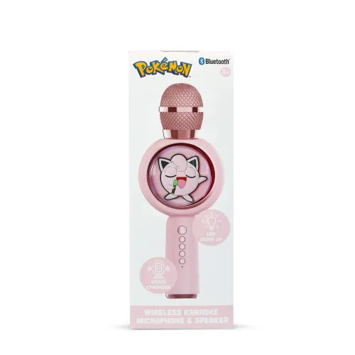 Mikrofon z głośnikiem Bluetooth OTL Technologies Karaoke Pokemon Jiggly 5W Różowy