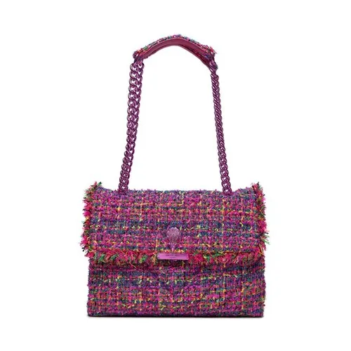 Kurt Geiger 690-Tweed Lg Kensington Moale 647458609 Fushia CMB Bag