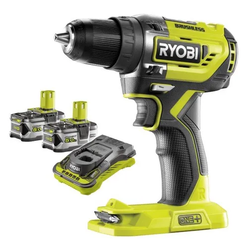 Wiertarko-wkrętarka RYOBI ONE+ R18DD5-0 + Akumulator RYOBI RC18150-250 5Ah 18V + Ładowarka