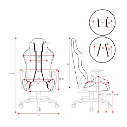 Fotel Diablo Chairs X-One 2.0 Kingl Night Blue Gamingowy do 160kg Tkanina Czarno-Niebieski