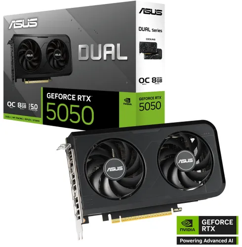 Karta graficzna ASUS Dual GeForce RTX 5050 OC Edition 8GB DLSS 4