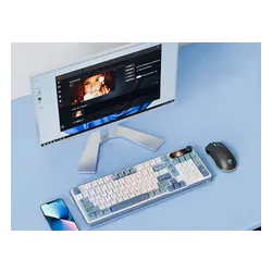 Klawiatura ROYAL KLUDGE RK-S98 Chartreuse Switch Biało-niebieski