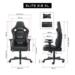 Fotel GAMVIS Elite 2.0 XL Basic Czarny