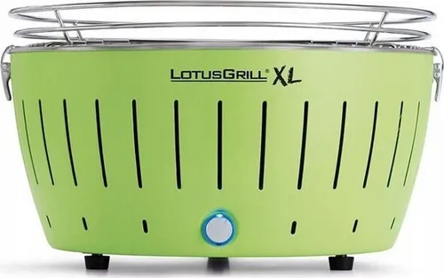 LotusGrill Kömür bahçe ızgarası XL 40 cm x 40 cm Yeşil + Kılıf