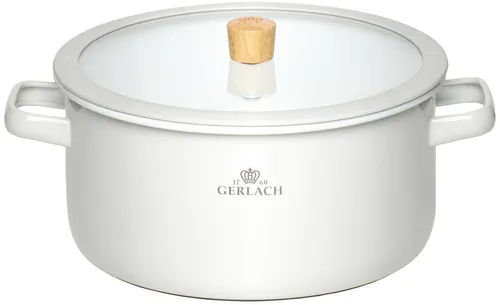 Zestaw garnków GERLACH Natur Enamel Biały (6 elementów)