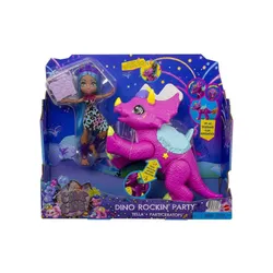 Mattel Mağarası Kulübü Tella + Müzikal Dinozor Partyceratops