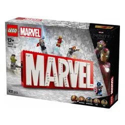 LEGO Klocki Super Heroes 76313 Logo MARVEL z minifigurkami