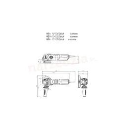 Metabo WEV 17-125 Hızlı Taşlama Makinesi