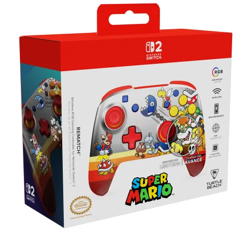 Pad Turtle Beach Rematch Wireless Controller Koopa Troopa do Nintendo Switch / Switch 2 Srebrny