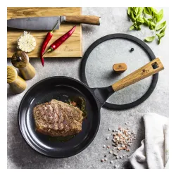 GERLACH Natur 24 cm - patelnia ceramiczna nieprzywierająca z pokrywką