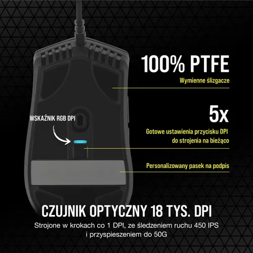 Myszka gamingowa Corsair Sabre Pro Champion Series Czarny