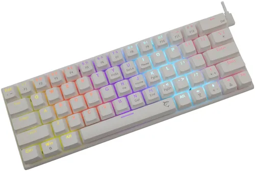 Klawiatura gamingowa White Shark Wakizashi GK-002221 Red Switch przewodowa mechaniczna podświetlana biała