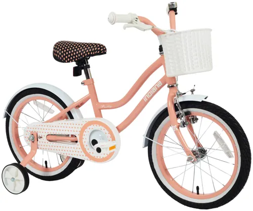 Rower dziecięcy INDIANA Pretty 16 cali dla dziewczynki Brzoskwiniowy